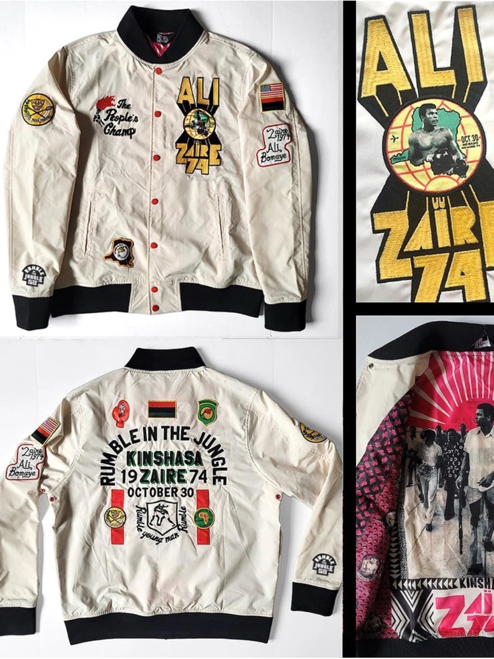 Muhammad Ali Center Roots of Right Rumble In The Jungle '74 STADIUM JACKET